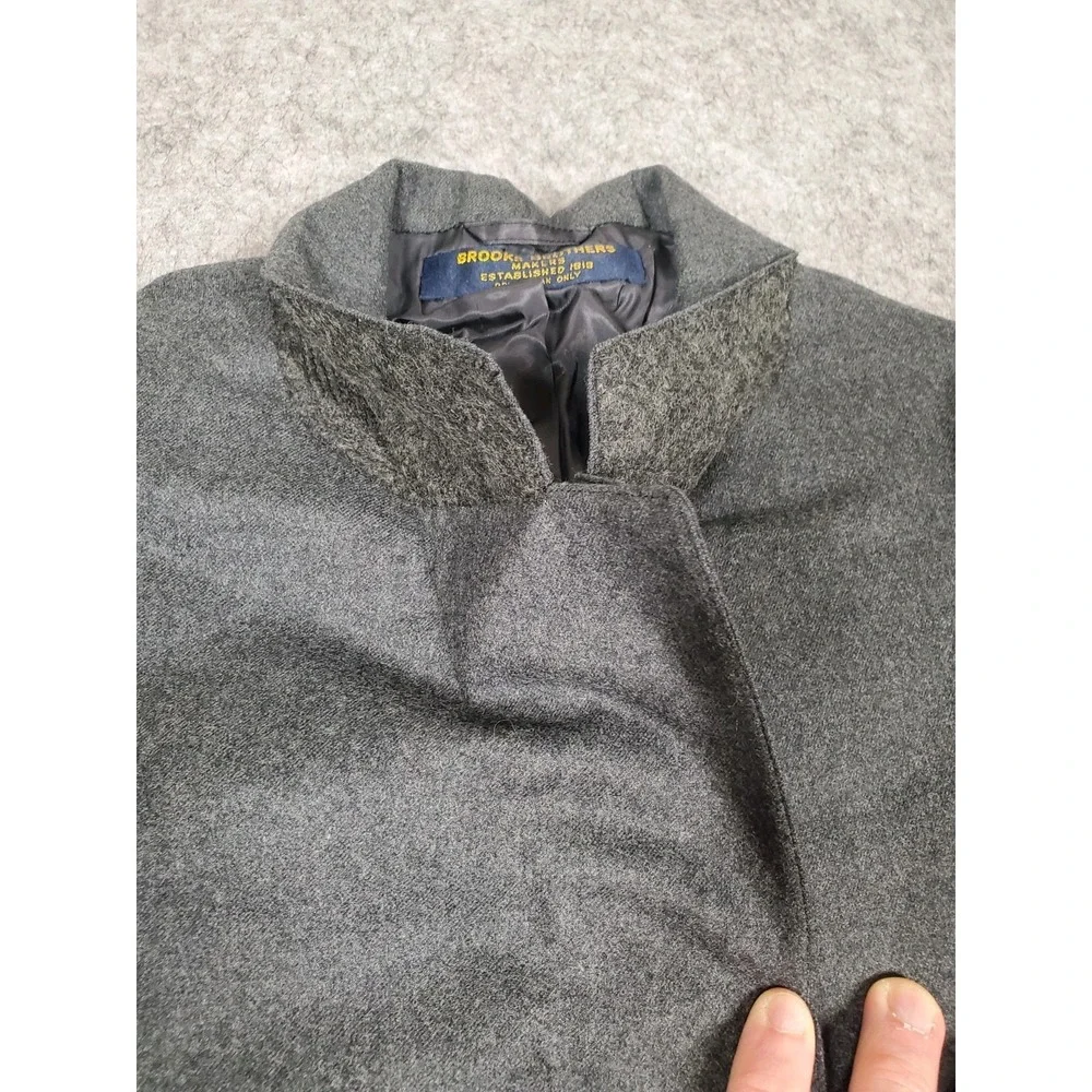 Brooks Brothers Makers 100% Wool Blazer Size 44 Reg Gray Made In USA Vintage